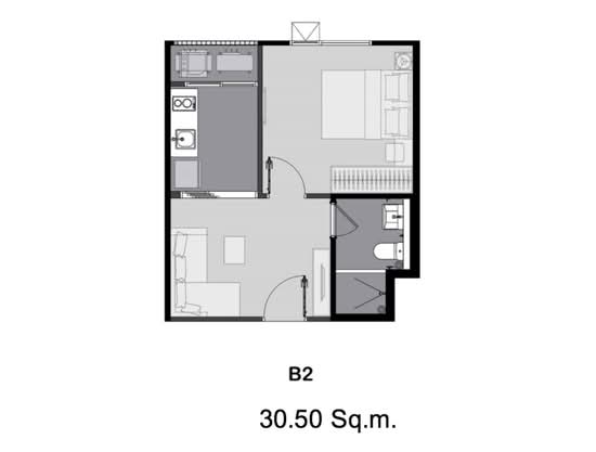 Aspire Sukhumvit-On Nut : แอสปาย สุขุมวิท-อ่อนนุช - Floor Plan