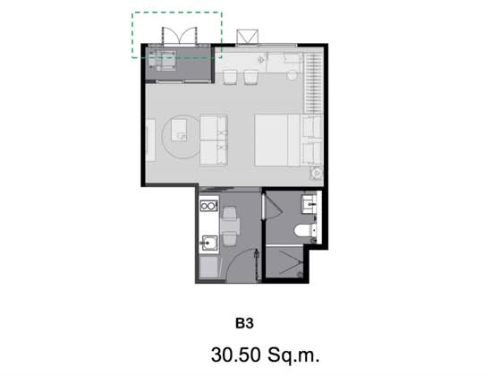 Aspire Sukhumvit-On Nut : แอสปาย สุขุมวิท-อ่อนนุช - Floor Plan