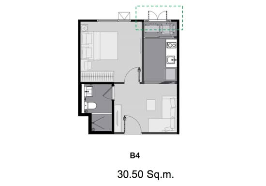Aspire Sukhumvit-On Nut : แอสปาย สุขุมวิท-อ่อนนุช - Floor Plan