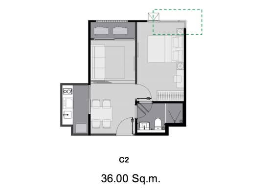 Aspire Sukhumvit-On Nut : แอสปาย สุขุมวิท-อ่อนนุช - Floor Plan