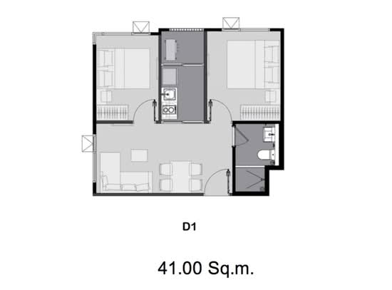 Aspire Sukhumvit-On Nut : แอสปาย สุขุมวิท-อ่อนนุช - Floor Plan