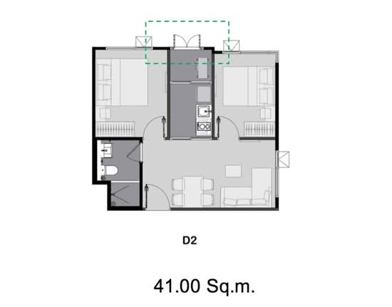 Aspire Sukhumvit-On Nut : แอสปาย สุขุมวิท-อ่อนนุช - Floor Plan