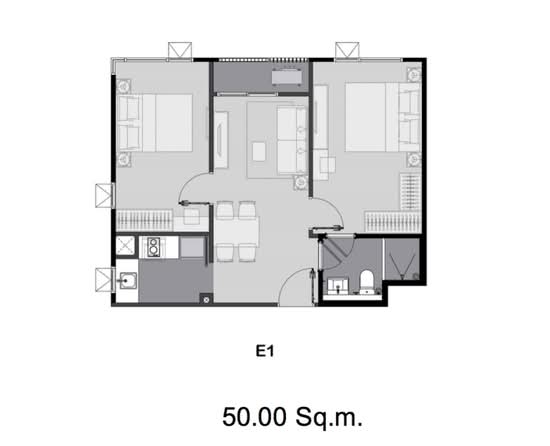 Aspire Sukhumvit-On Nut : แอสปาย สุขุมวิท-อ่อนนุช - Floor Plan