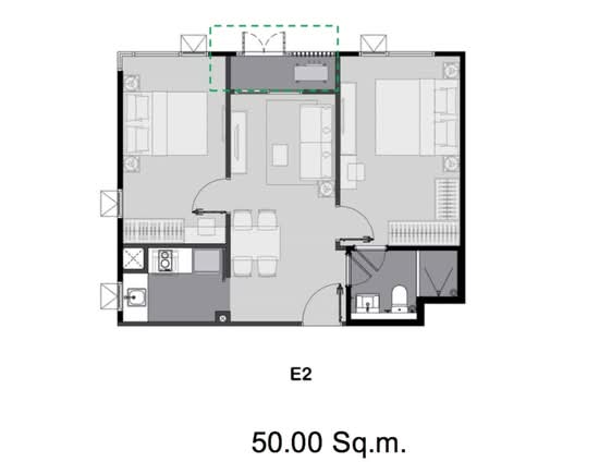 Aspire Sukhumvit-On Nut : แอสปาย สุขุมวิท-อ่อนนุช - Floor Plan