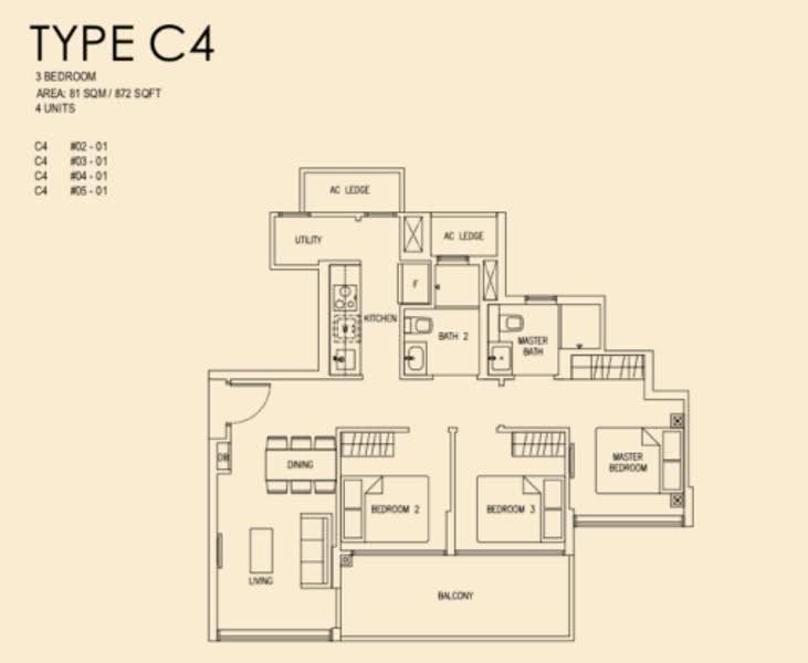 Lattice One, 1 Seraya Crescent, Ang Mo Kio / Bishan / Thomson, 3 Bedrooms, 872 sqft, Condominium For Rent, by Francis Pang, 500251263 - PropertyGuru.com.sg