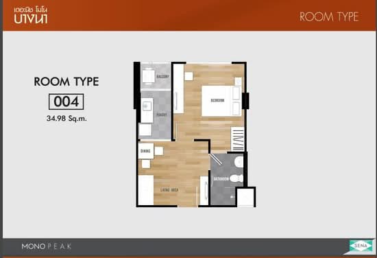 Niche Mono Peak Bangna : นิช โมโน พีค บางนา - Floor Plan