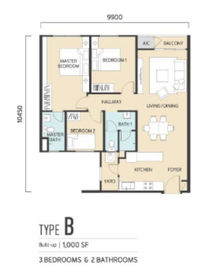 Aman 1 - Tropicana Urban Homes - Floor Plan - iProperty.com.my