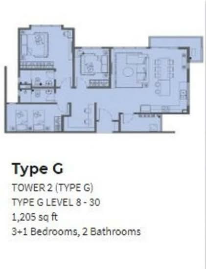 Atwater : Service Residences - Floor Plan - iProperty.com.my