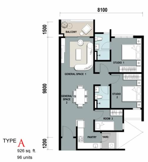 The Majestic - Floor Plan - iProperty.com.my