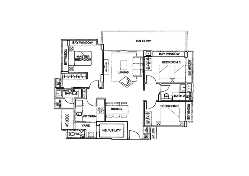 Atrium Residences, 3 Lorong 28 Geylang, 3 Bedrooms, 1,260 sqft, Apartment For Rent, by Susan Lee, 60217346 - PropertyGuru.com.sg