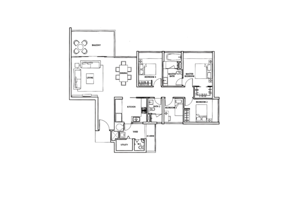 The Sea View - Floor Plan