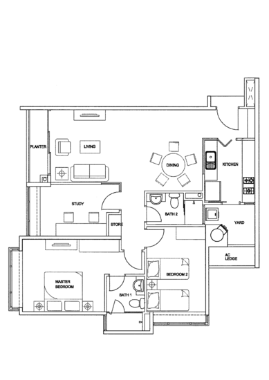 The Raintree - Floor Plan