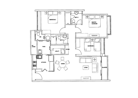 The Raintree - Floor Plan