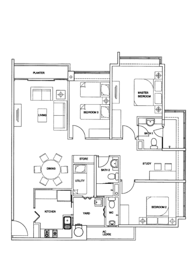 The Raintree - Floor Plan