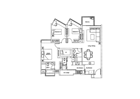 Kovan Melody - Floor Plan