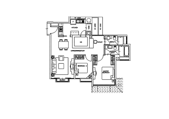 Monterey Park Condominium - Floor Plan