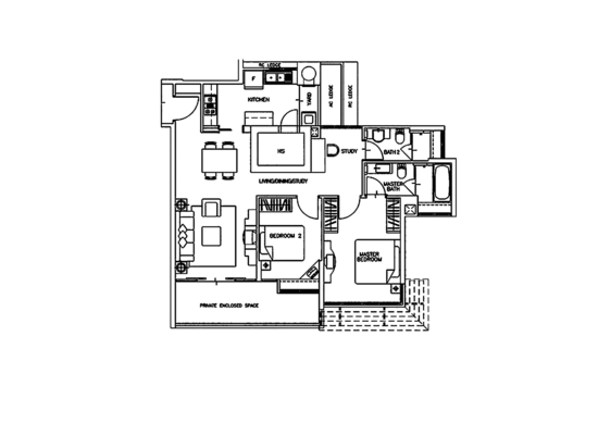 Monterey Park Condominium - Floor Plan