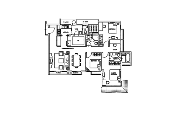 Monterey Park Condominium - Floor Plan