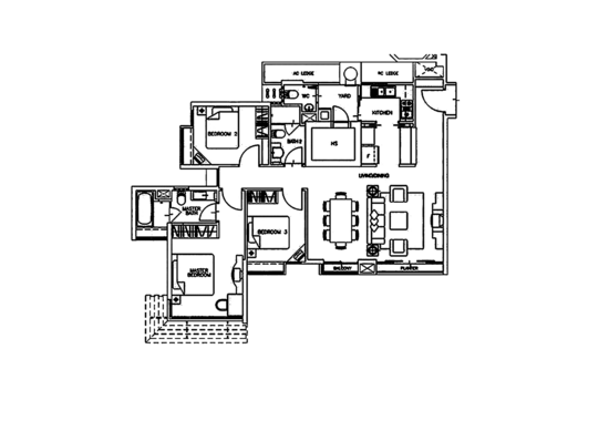 Monterey Park Condominium - Floor Plan