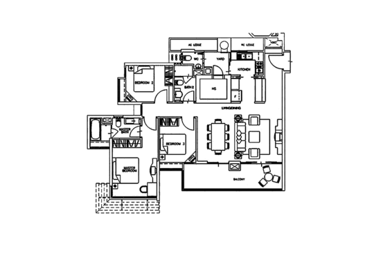 Monterey Park Condominium - Floor Plan