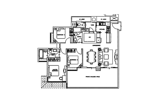 Monterey Park Condominium - Floor Plan