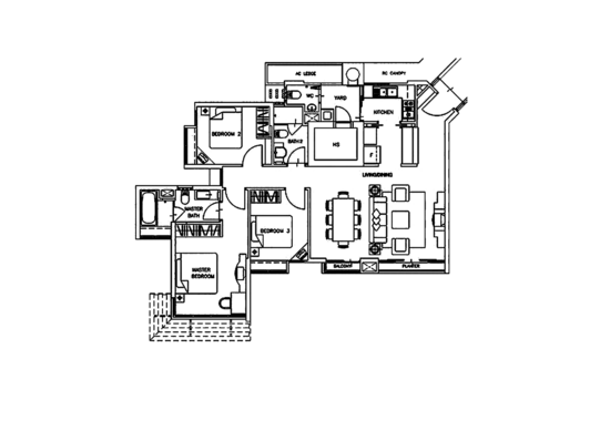 Monterey Park Condominium - Floor Plan