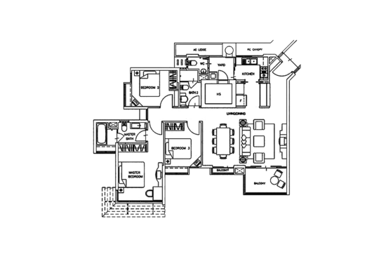 Monterey Park Condominium - Floor Plan