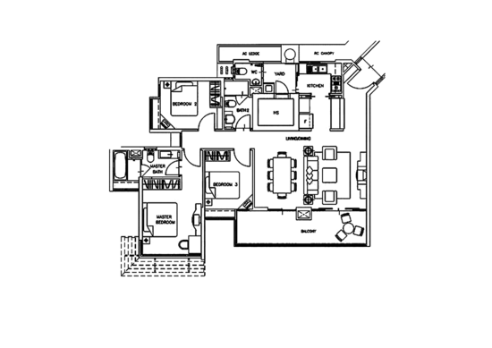 Monterey Park Condominium - Floor Plan