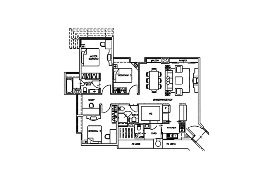 Monterey Park Condominium - Floor Plan