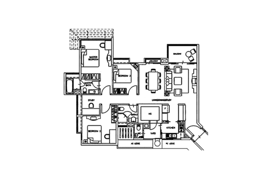 Monterey Park Condominium - Floor Plan