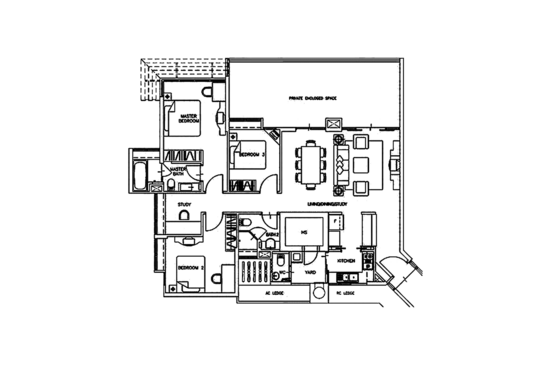 Monterey Park Condominium - Floor Plan