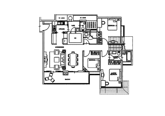 Monterey Park Condominium - Floor Plan