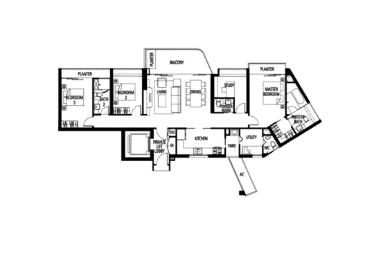 Tribeca by the Waterfront - Floor Plan