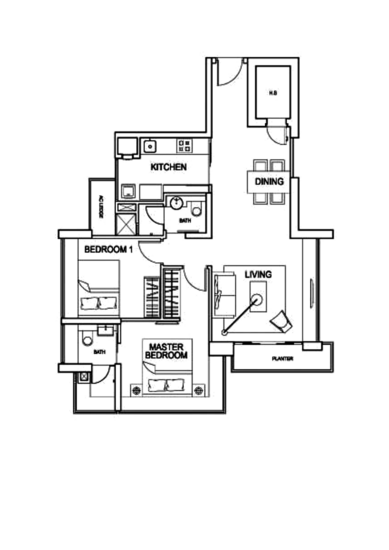 The Regency at Tiong Bahru - Floor Plan