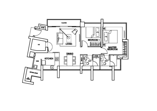 The Regency at Tiong Bahru - Floor Plan