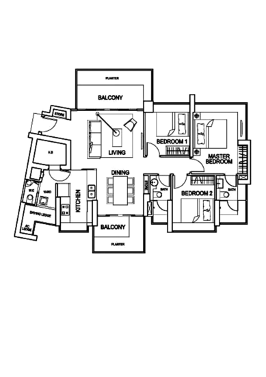 The Regency at Tiong Bahru - Floor Plan