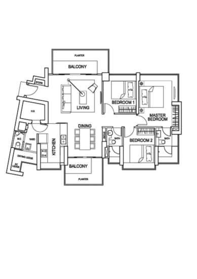 The Regency at Tiong Bahru - Floor Plan