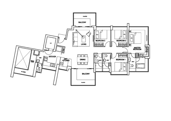 The Regency at Tiong Bahru - Floor Plan
