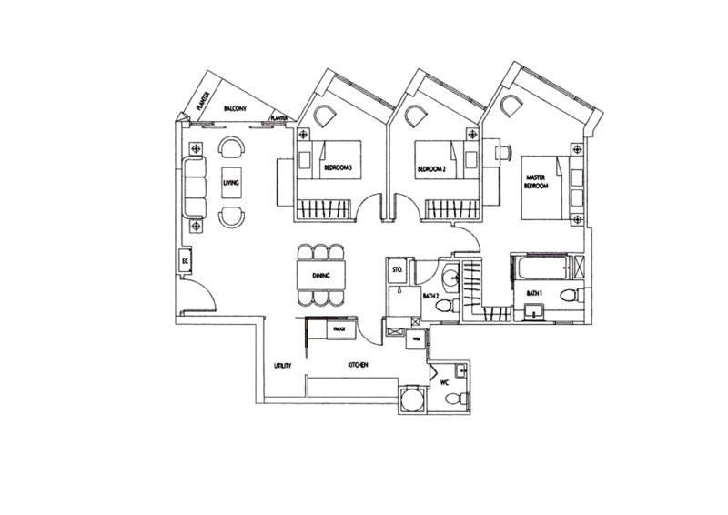 Visioncrest, 35 Oxley Rise, 3 Bedrooms, 1,152 sqft, Condominium For Rent, by Brandon Koh, 500220633 - PropertyGuru.com.sg