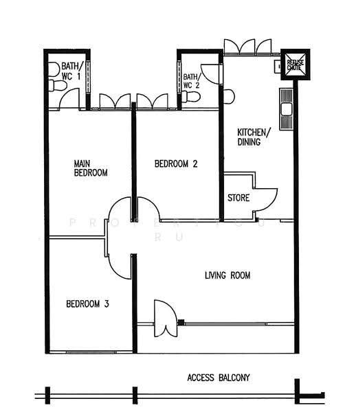 605 Hougang Avenue 4, 605 Hougang Avenue 4, Hougang / Punggol / Sengkang, 3 Bedrooms, 904 sqft, HDB Flat For Sale, by George Loo, 500276314 - 2D - PropertyGuru.com.sg