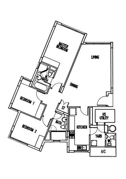 The Waterina, 61 Lorong 40 Geylang, 3 Bedrooms, 1,313 sqft, Apartment For Rent, by Bendon Tan, 24660386 - PropertyGuru.com.sg