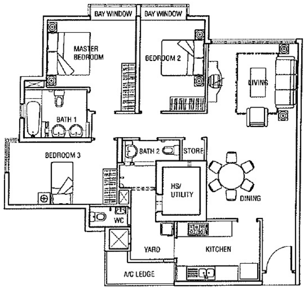 Rio Vista, 10 Upper Serangoon View, 3 Bedrooms, 1,249 sqft, Condominium For Sale, by Bryan Tan, 500149061 - PropertyGuru.com.sg