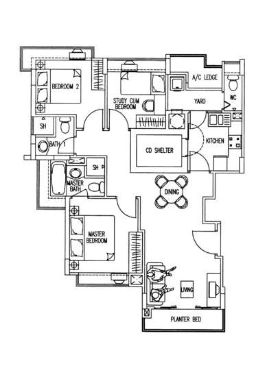 The Geranium - Floor Plan