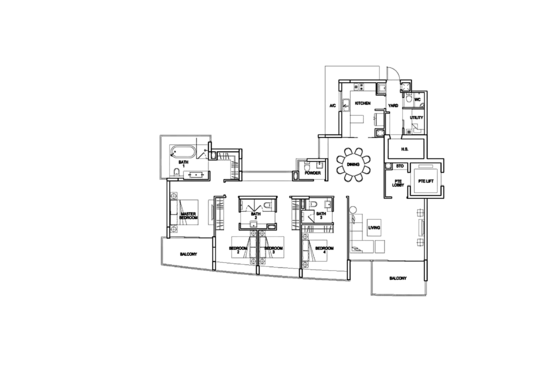 Waterfall Gardens - Floor Plan
