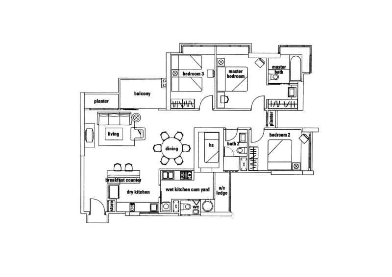 De Royale, 31 Jalan Rama Rama, 3 Bedrooms, 1,281 sqft, Condominium For Rent, by Edison Foo, 500060404 - PropertyGuru.com.sg