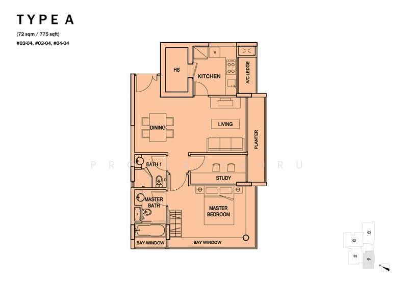 The Adara, 9 Chapel Road, East Coast / Marine Parade, 1 Bedroom, 775 sqft, Apartment For Sale, by Yew Peck Leng, 500194872 - 2D - PropertyGuru.com.sg