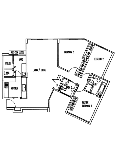 Palm Grove Condo - Floor Plan