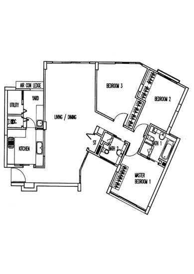Palm Grove Condo - Floor Plan