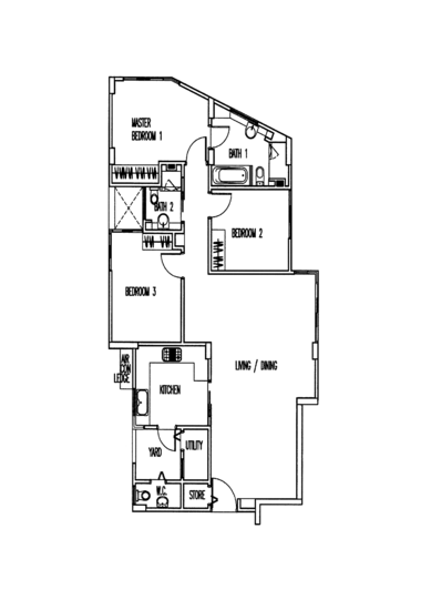 Palm Grove Condo - Floor Plan