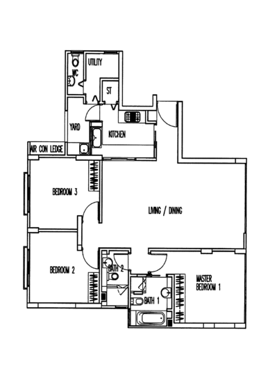 Palm Grove Condo - Floor Plan
